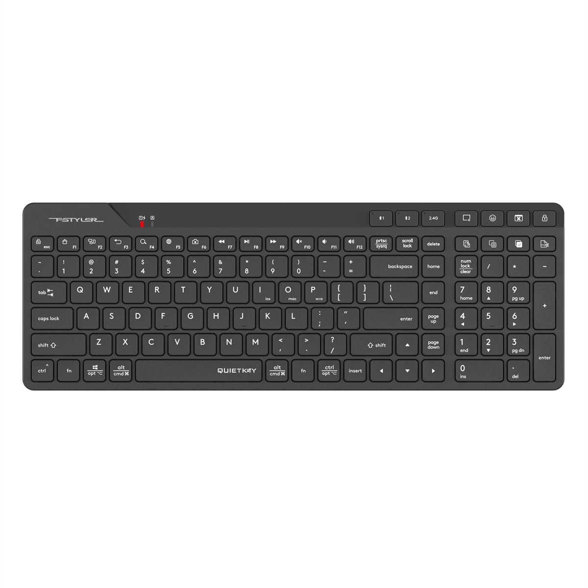 Tastatură fără fir A4Tech FBK27C AS, Black - xstore.md photo
