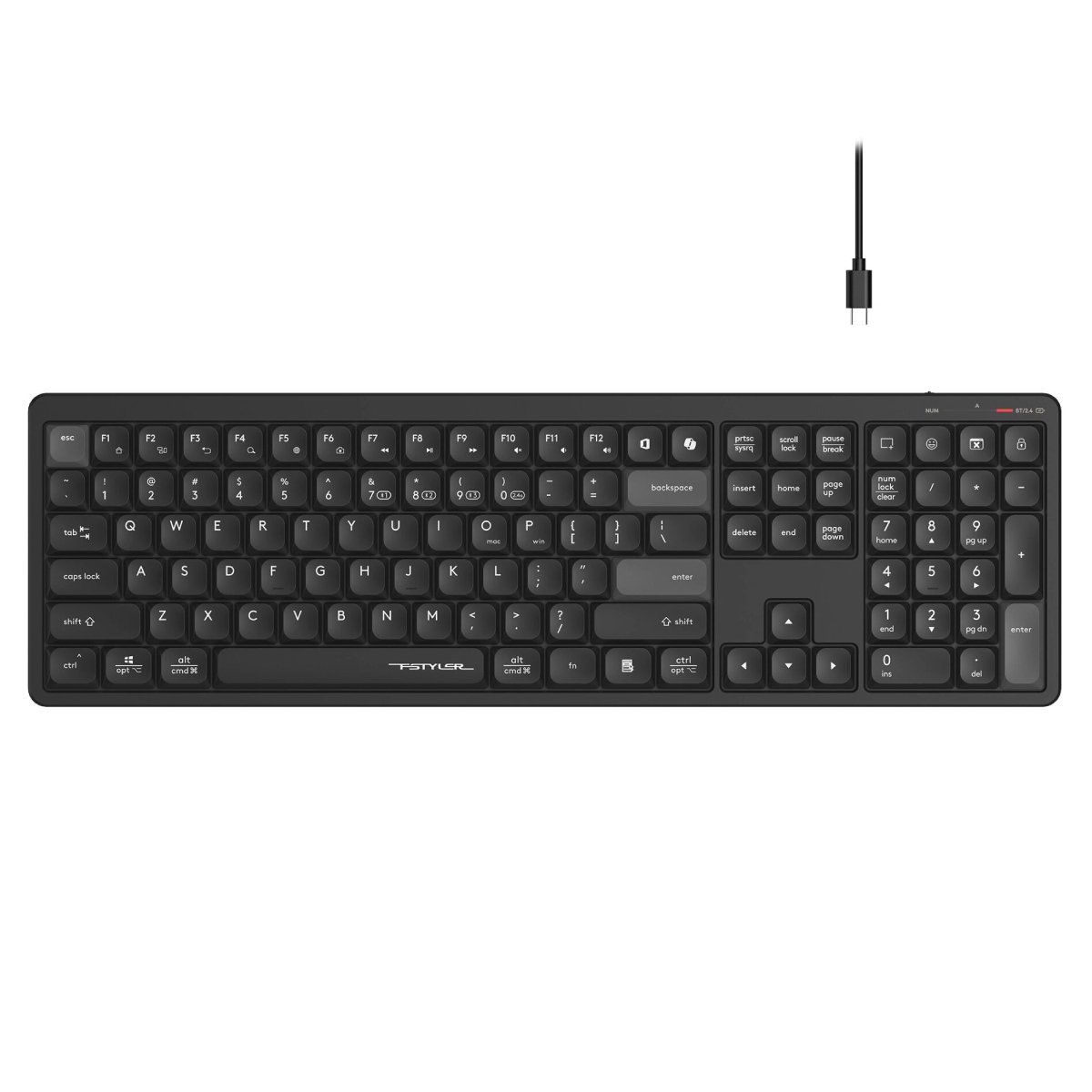 Беспроводная клавиатура A4Tech FBX55C, Black в Молдове - xstore.md photo 0