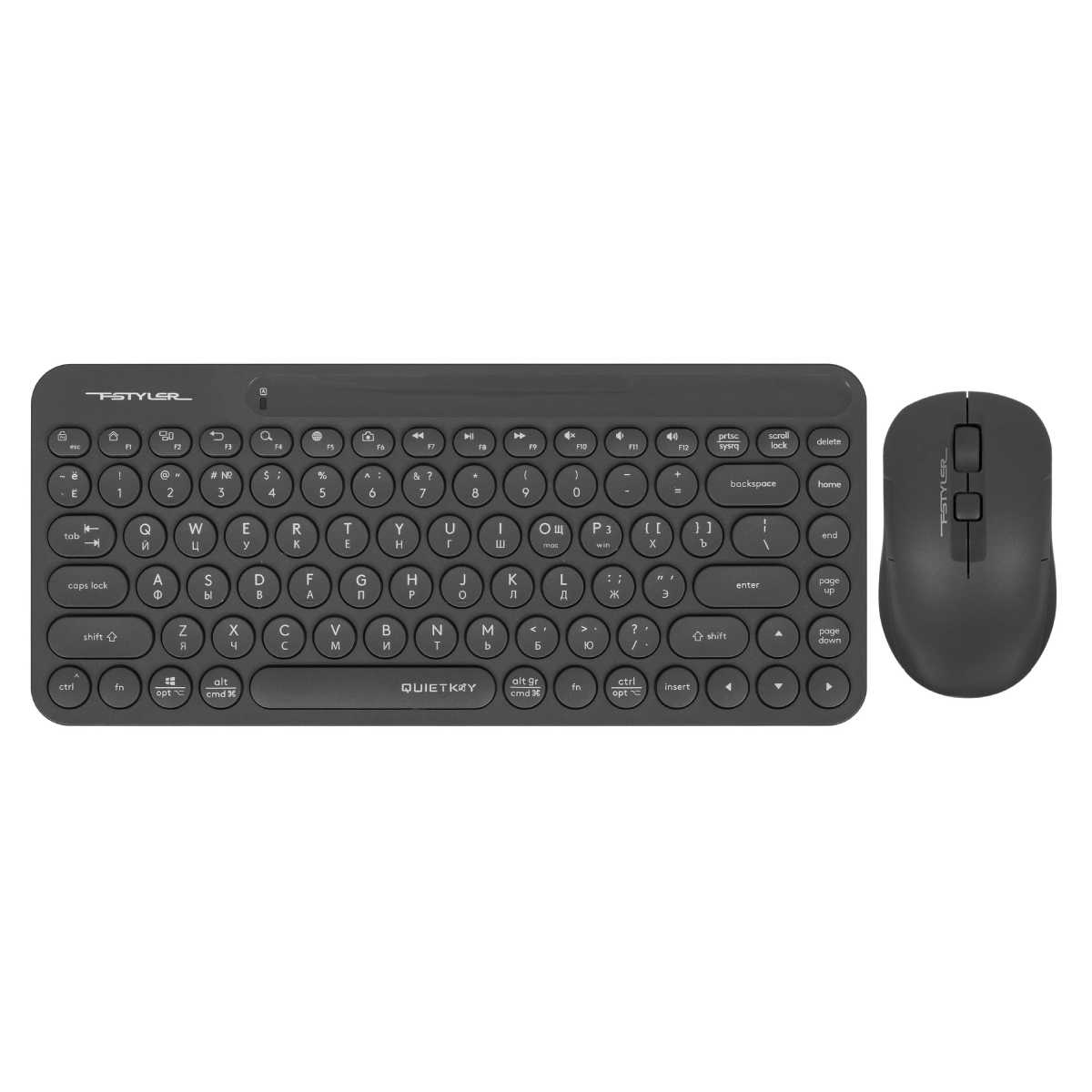 Tastatură fără fir + Mouse A4Tech FG3200 Air, Grey - xstore.md photo