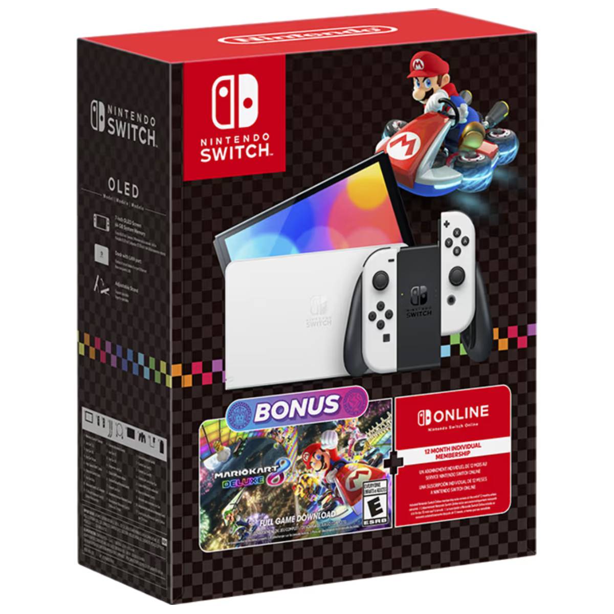 Consolă Nintendo Switch OLED, White + Mario Kart 8 Deluxe în Moldova - xstore.md photo