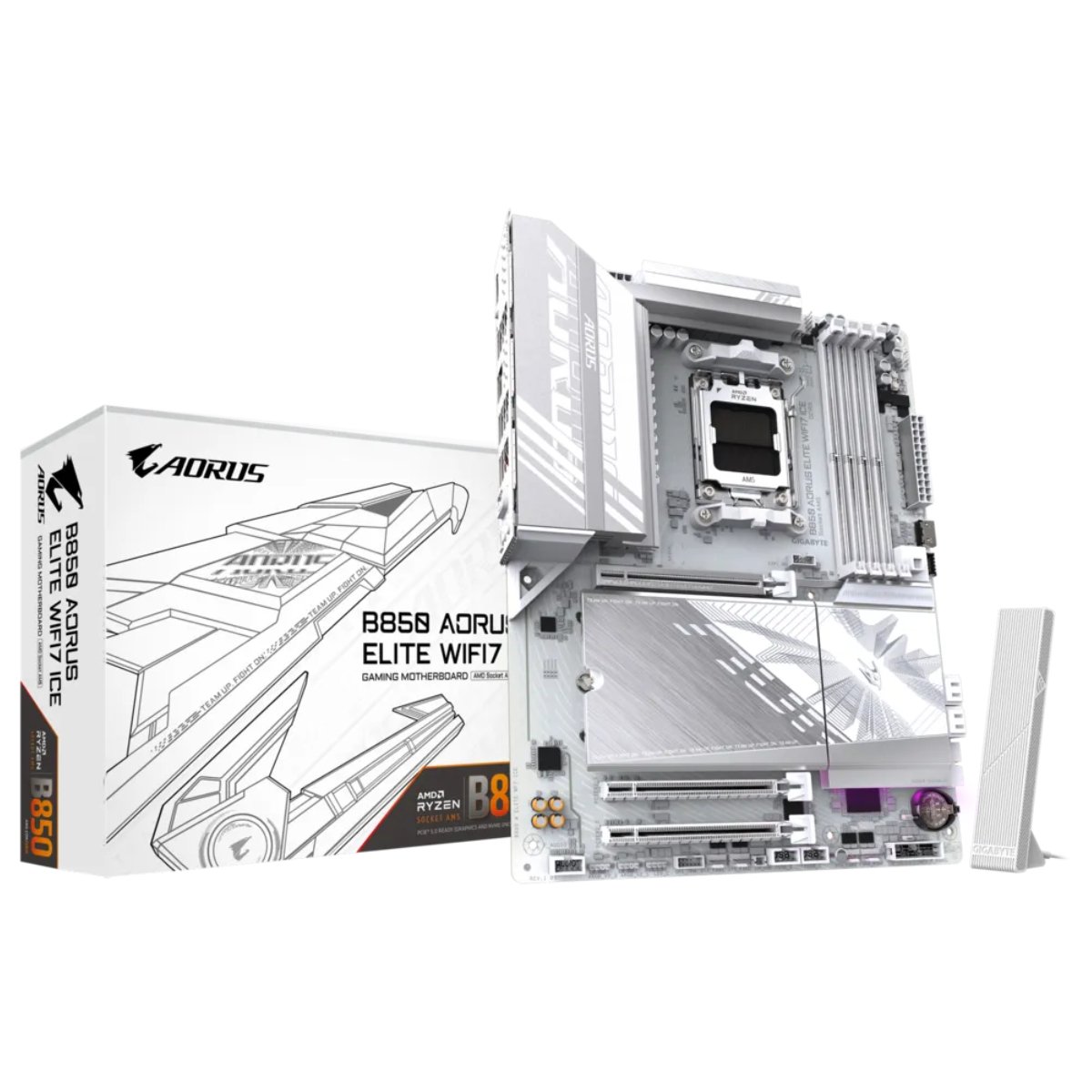 Материнская плата GIGABYTE B850 AORUS ELITE WIFI7 ICE - xstore.md photo