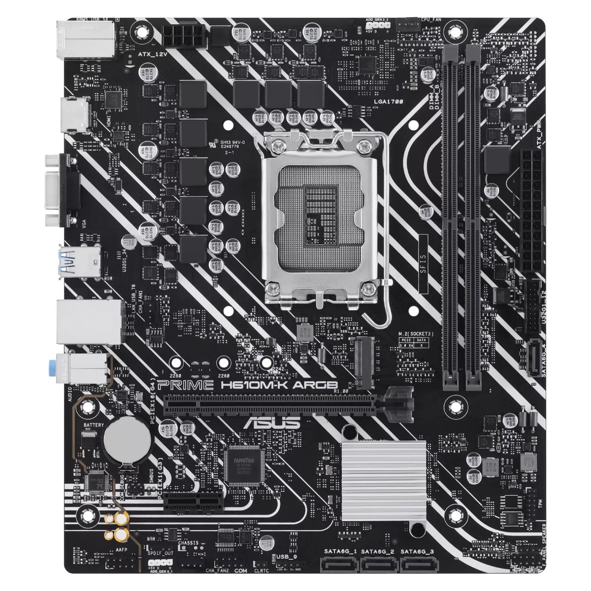 Placa de baza ASUS PRIME H610M-K ARGB în Moldova - xstore.md photo 0
