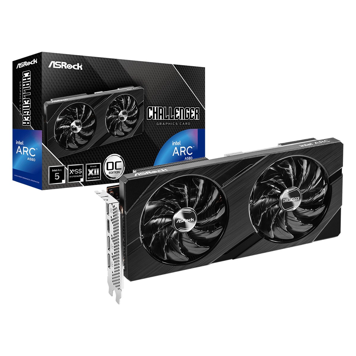 Placă video ASRock Intel Arc A580 Challenger 8GB OC - xstore.md photo