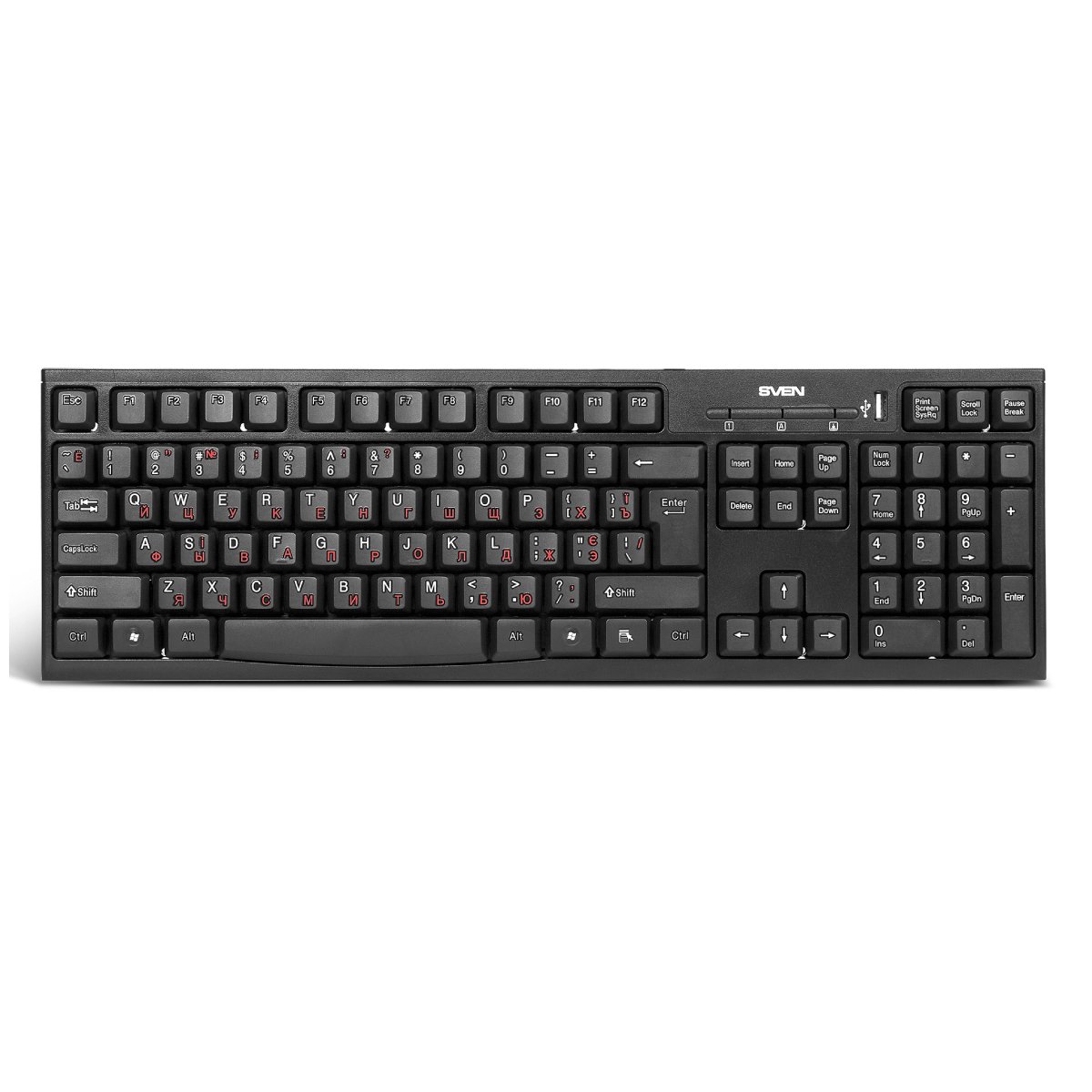 Tastatură SVEN Standard 304 USB+HUB, Black în Moldova - xstore.md photo