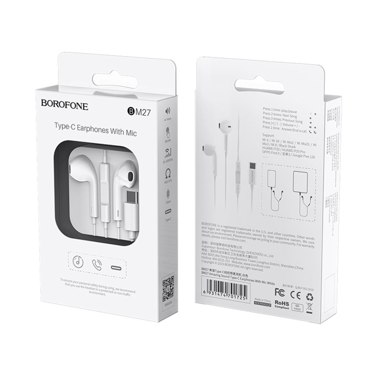 Наушники Borofone BM27, White в Молдове - xstore.md photo 3