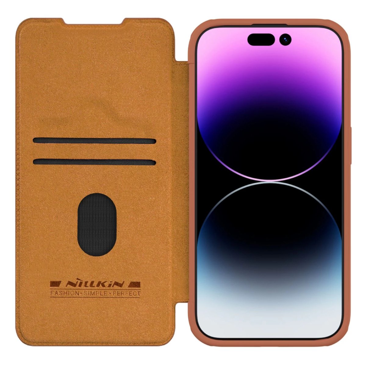 Husă Nillkin Qin Pro Apple iPhone 15 Pro Max, Brown - xstore.md photo