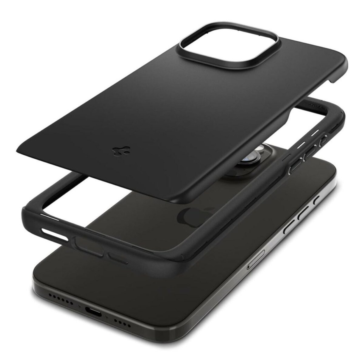 Husă Spigen Thin Fit Apple iPhone 15 Pro Max, Black - xstore.md photo 6