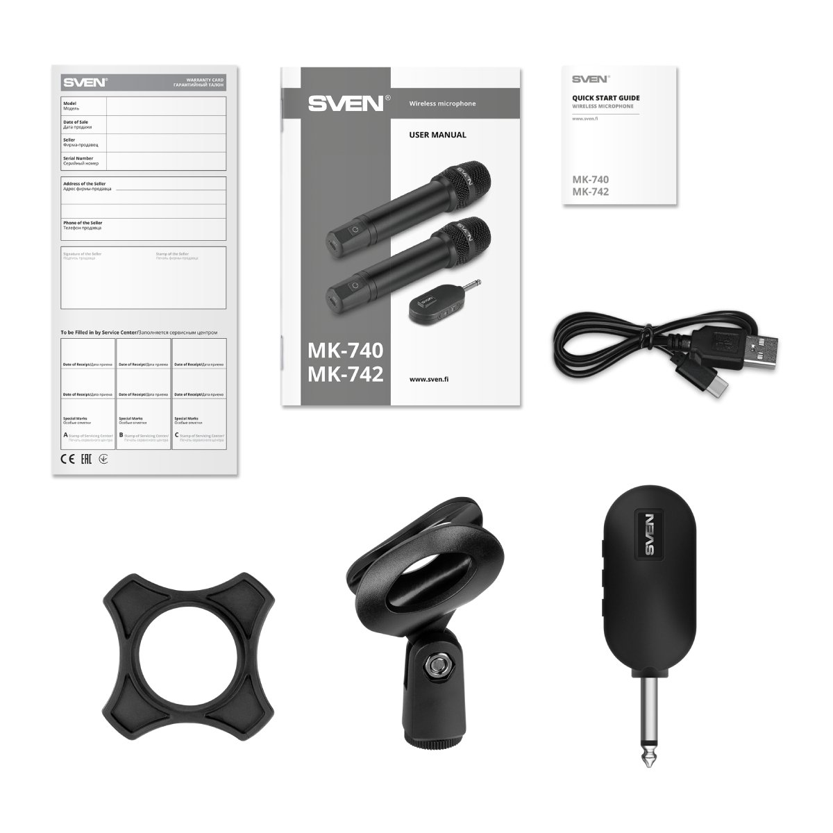 Microfon SVEN MK-740, Black în Moldova - xstore.md photo 3