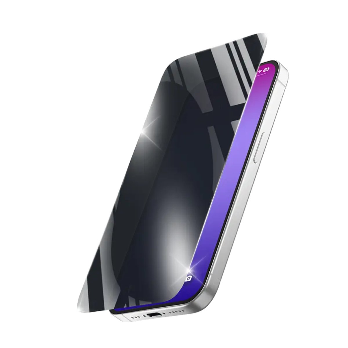 Защитное стекло Cellularline Reinforced Privacy Apple iPhone 17 Pro, Black в Молдове - xstore.md photo