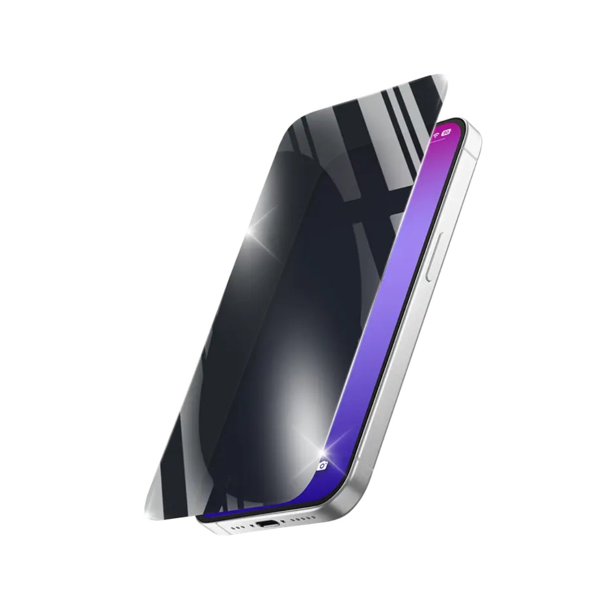Защитное стекло Cellularline Reinforced Privacy Apple iPhone 17 Pro Max, Black в Молдове - xstore.md photo