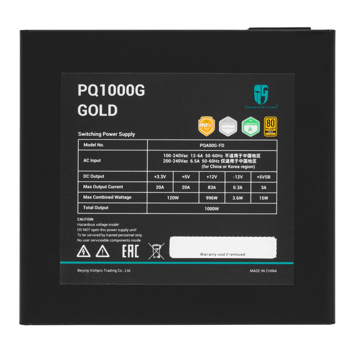 Блок питания GamerStorm PQ1000G - xstore.md photo 2