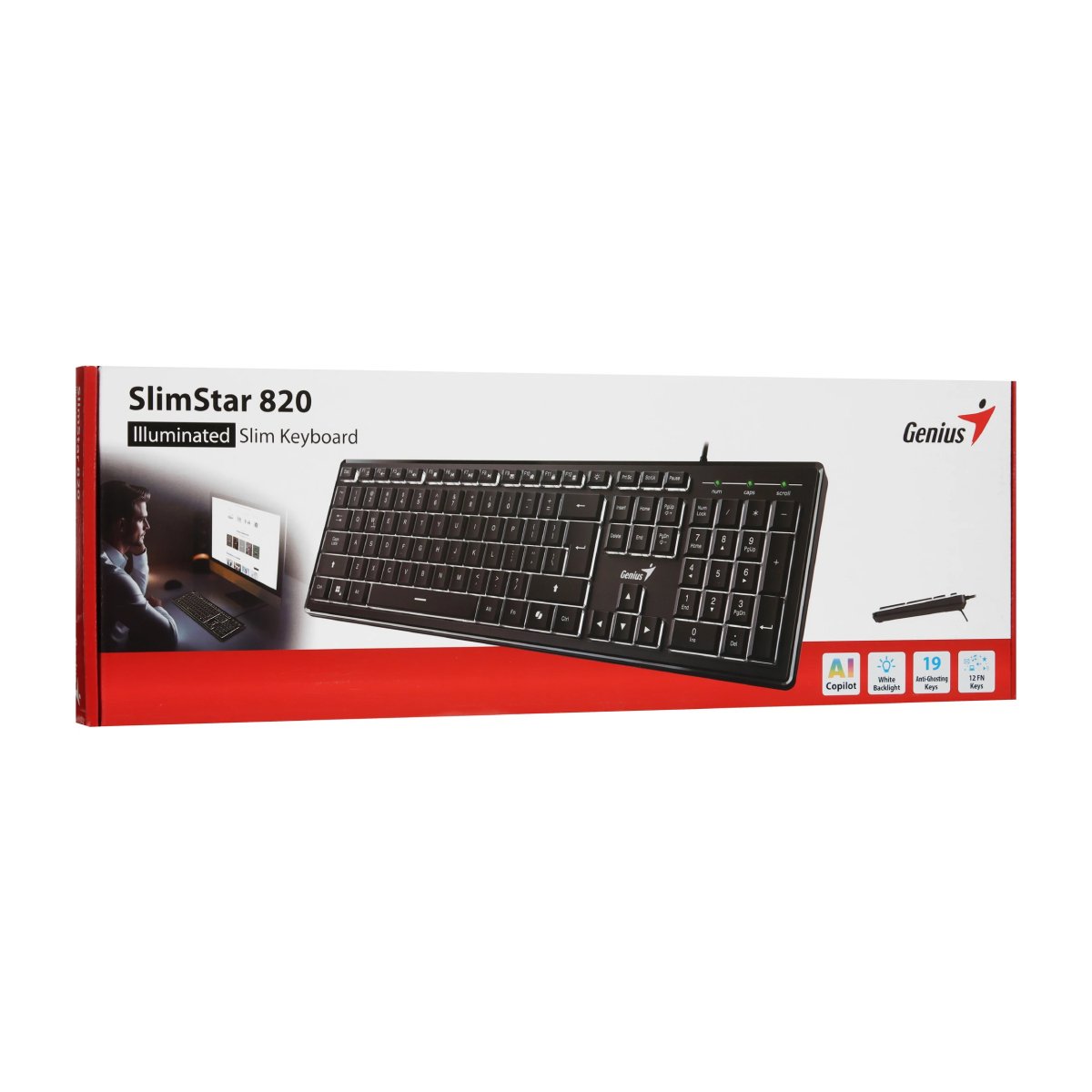 Tastatură Genius SlimStar 820, Black în Moldova - xstore.md photo 4