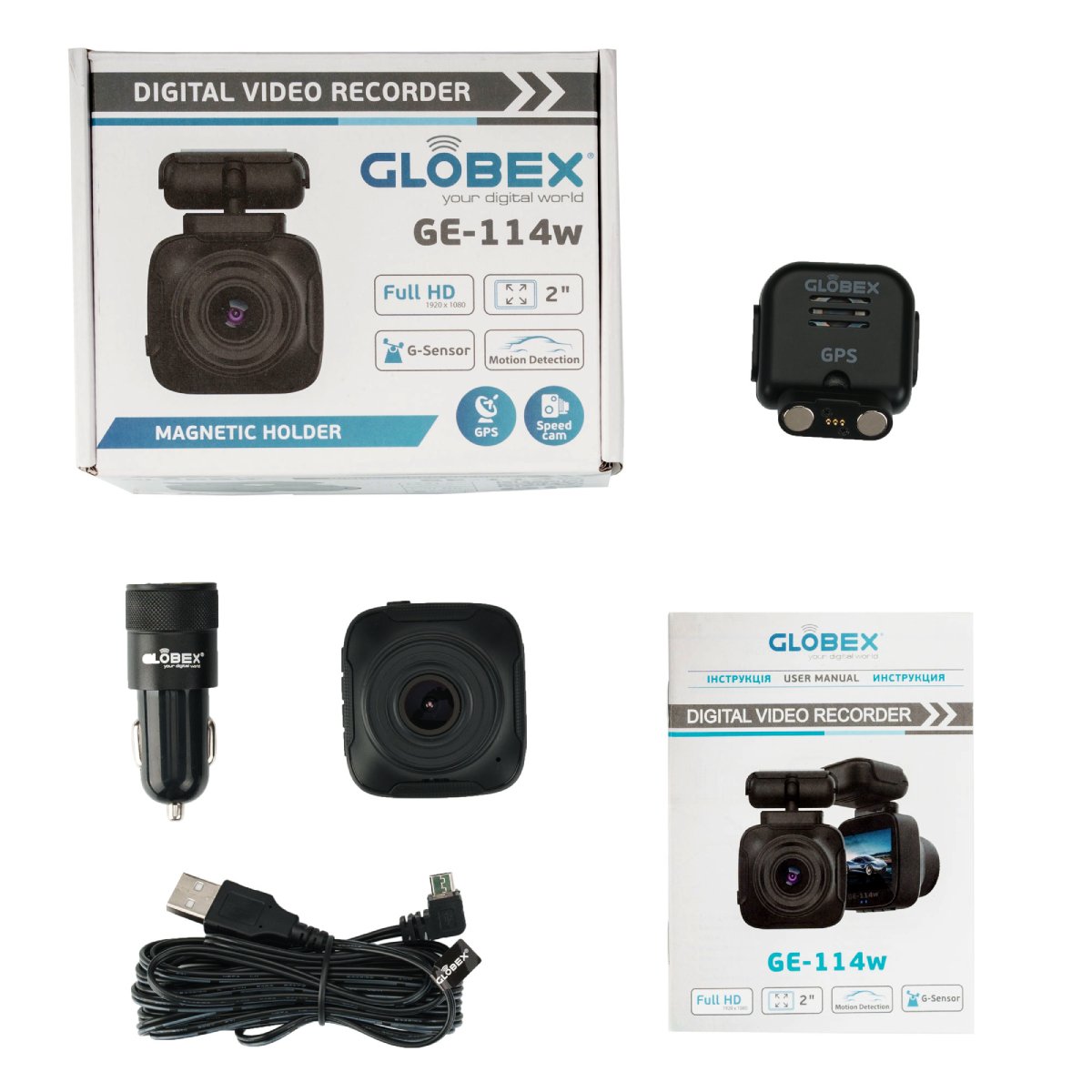 Видеорегистратор Globex GE-114w, Black - xstore.md photo 2