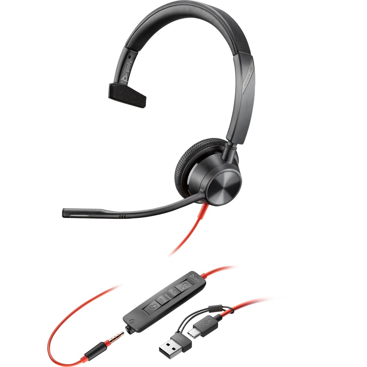 Căști Poly Blackwire 3315 Mono, Black în Moldova - xstore.md photo