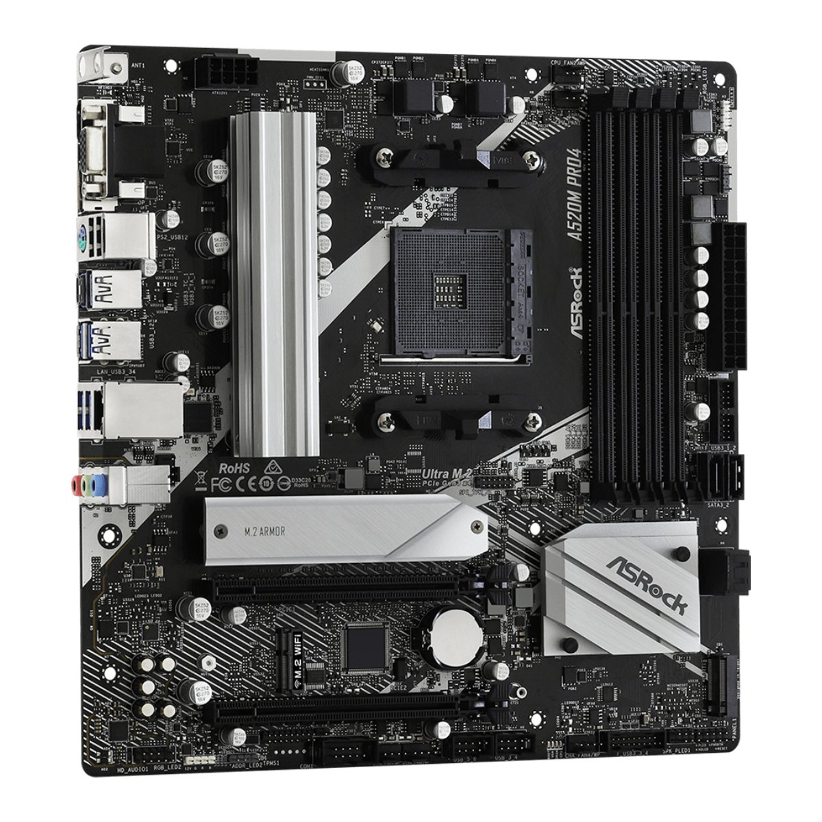 Placă de bază ASRock A520M PRO4 - xstore.md photo 1