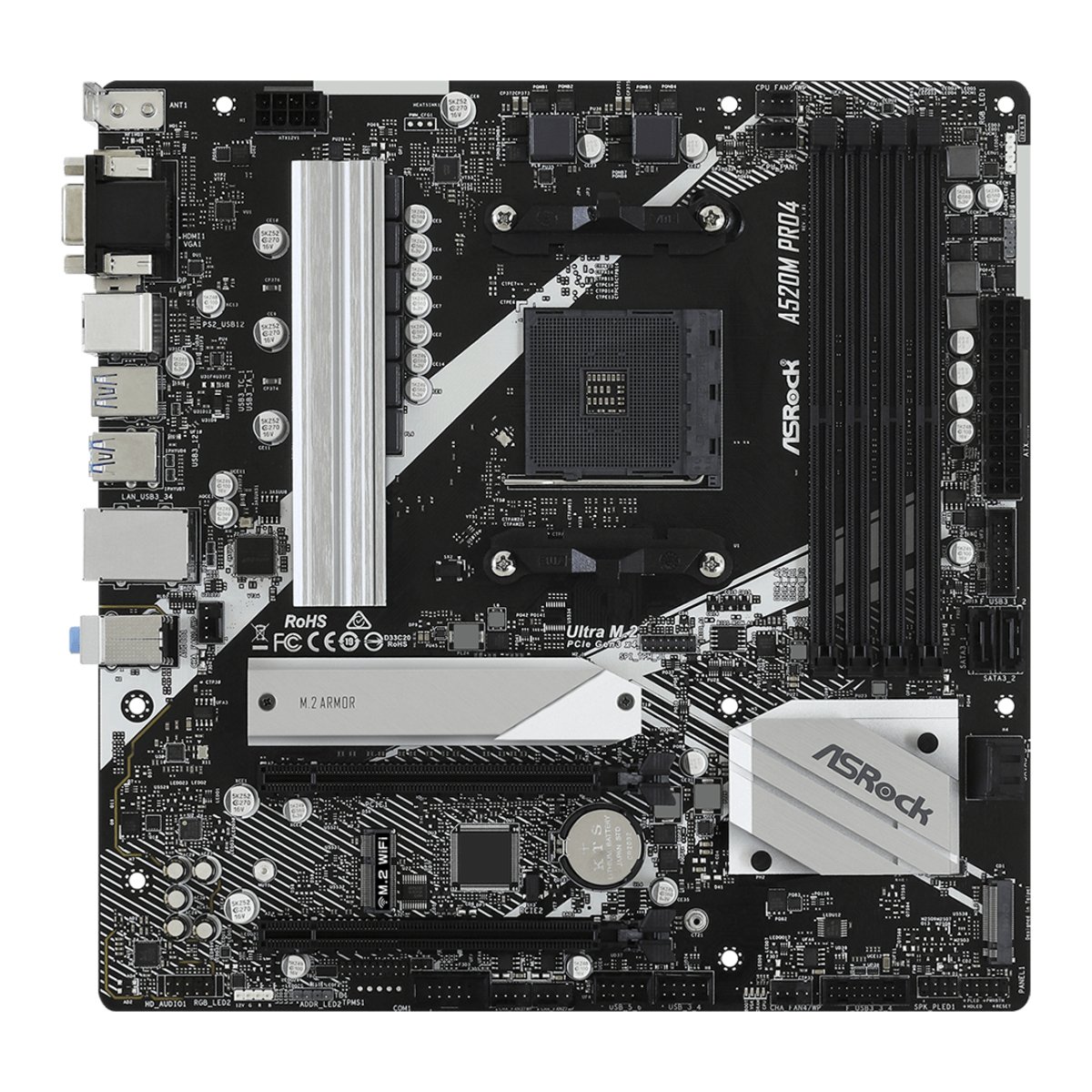 Placă de bază ASRock A520M PRO4 - xstore.md photo 0
