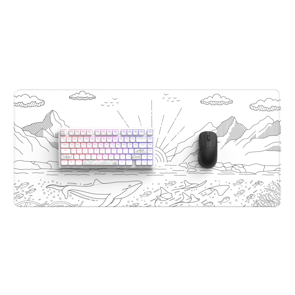 Covoraș pentru mouse Dark Project Terra Nostra XL, White - xstore.md photo 0