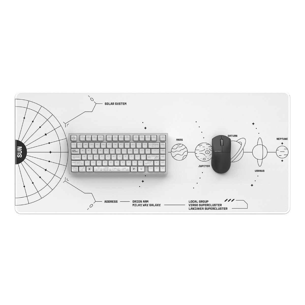 Covoraș pentru mouse Dark Project Terra Nova XL, White - xstore.md photo 0
