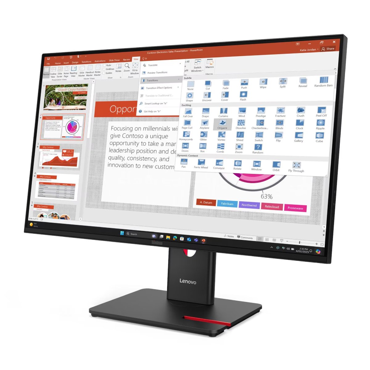 Монитор Lenovo ThinkVision T27-40 (64A5MAT6EU) в Молдове - xstore.md photo 1