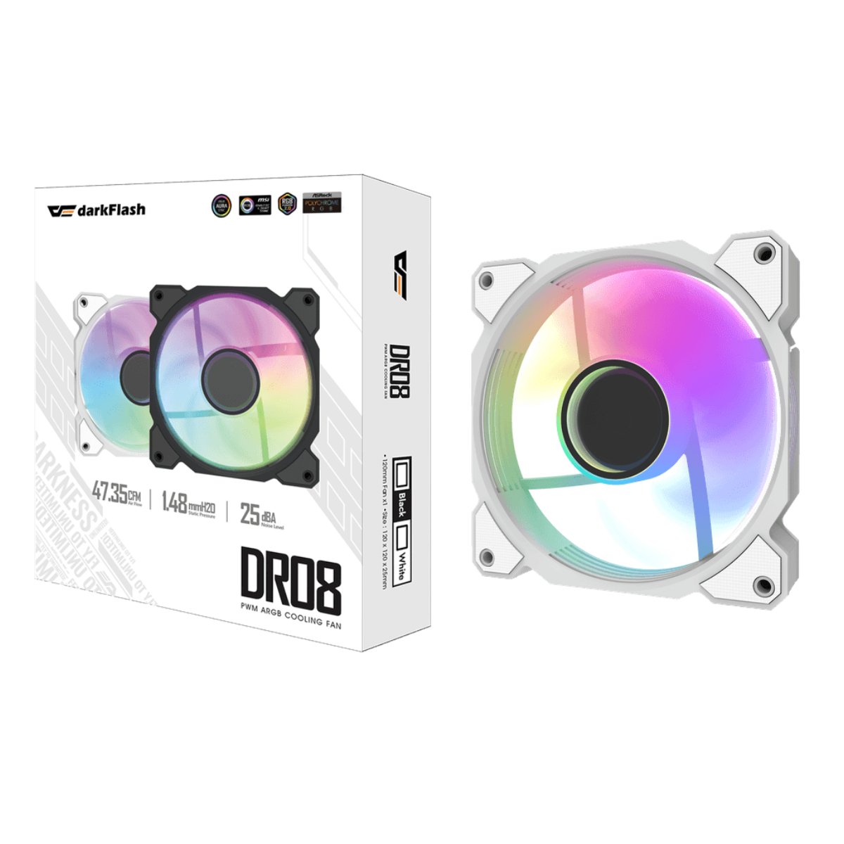 Кулер darkFlash DR08, White - xstore.md photo 5