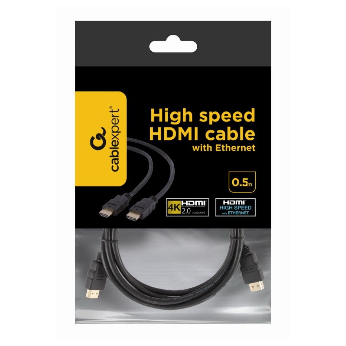 Cablu video Cablexpert CC-HDMI4-0.5M în Moldova - xstore.md photo 1