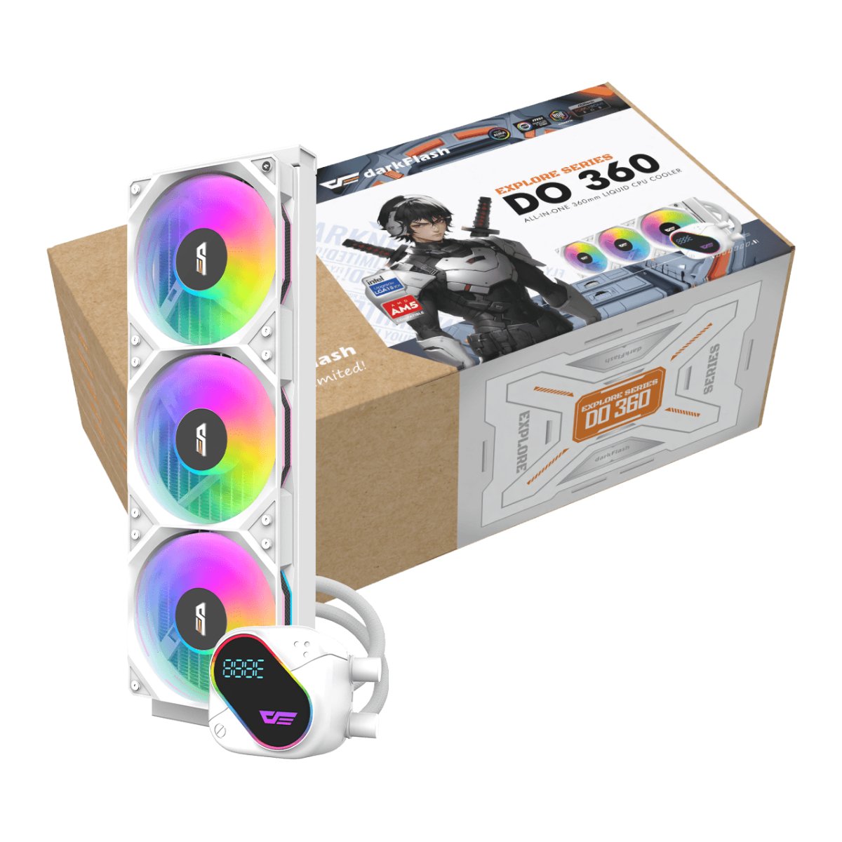 Cooler darkFlash DO360, White în Moldova - xstore.md photo 2