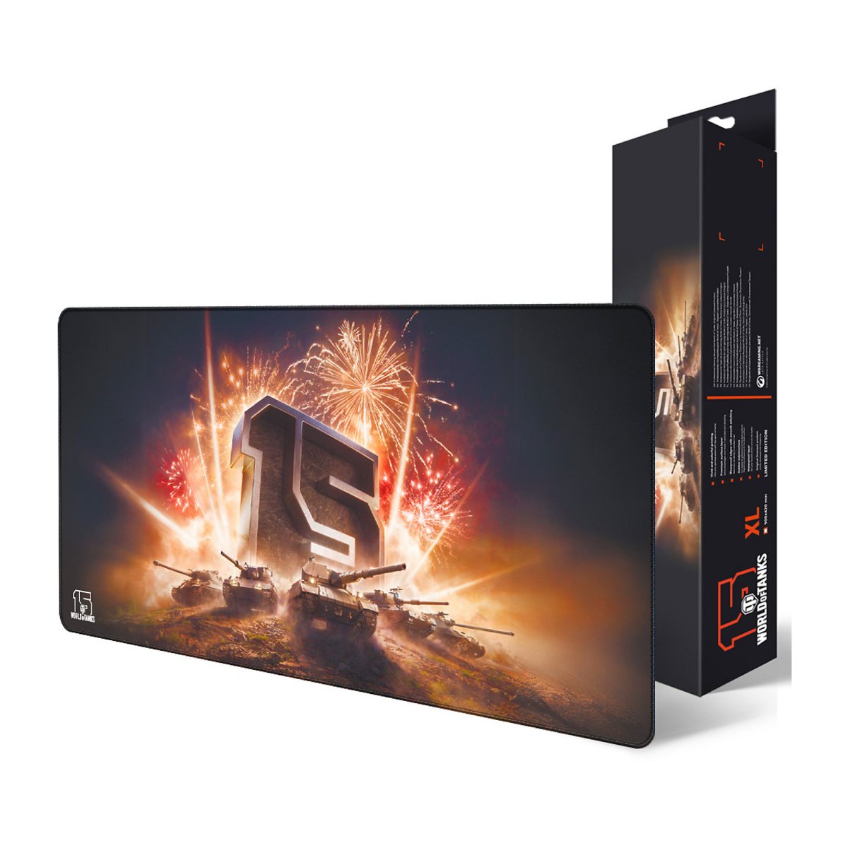 Коврик для мышки World of Tanks 15 Anniversary Mousepad XL, Многоцветный в Молдове - xstore.md photo 1
