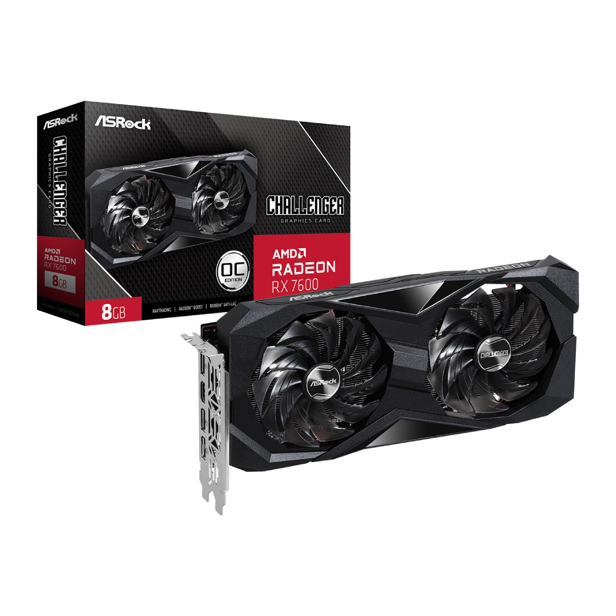 Видеокарта ASRock Challenger Radeon RX 7600 8GB OC - xstore.md photo