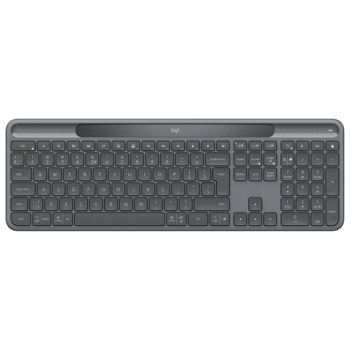 Tastatură fără fir Logitech Signature Slim Solar+ K980, Grey - xstore.md photo
