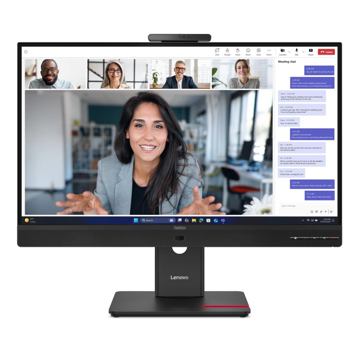 Monitor Lenovo ThinkVision T27QD-4v (64B8UAT1EU) în Moldova - xstore.md photo