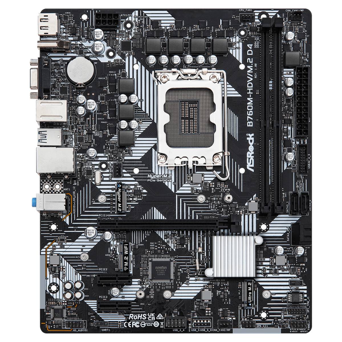 Материнская плата ASRock B760M-HDV/M.2 D4 mATX - xstore.md photo 0