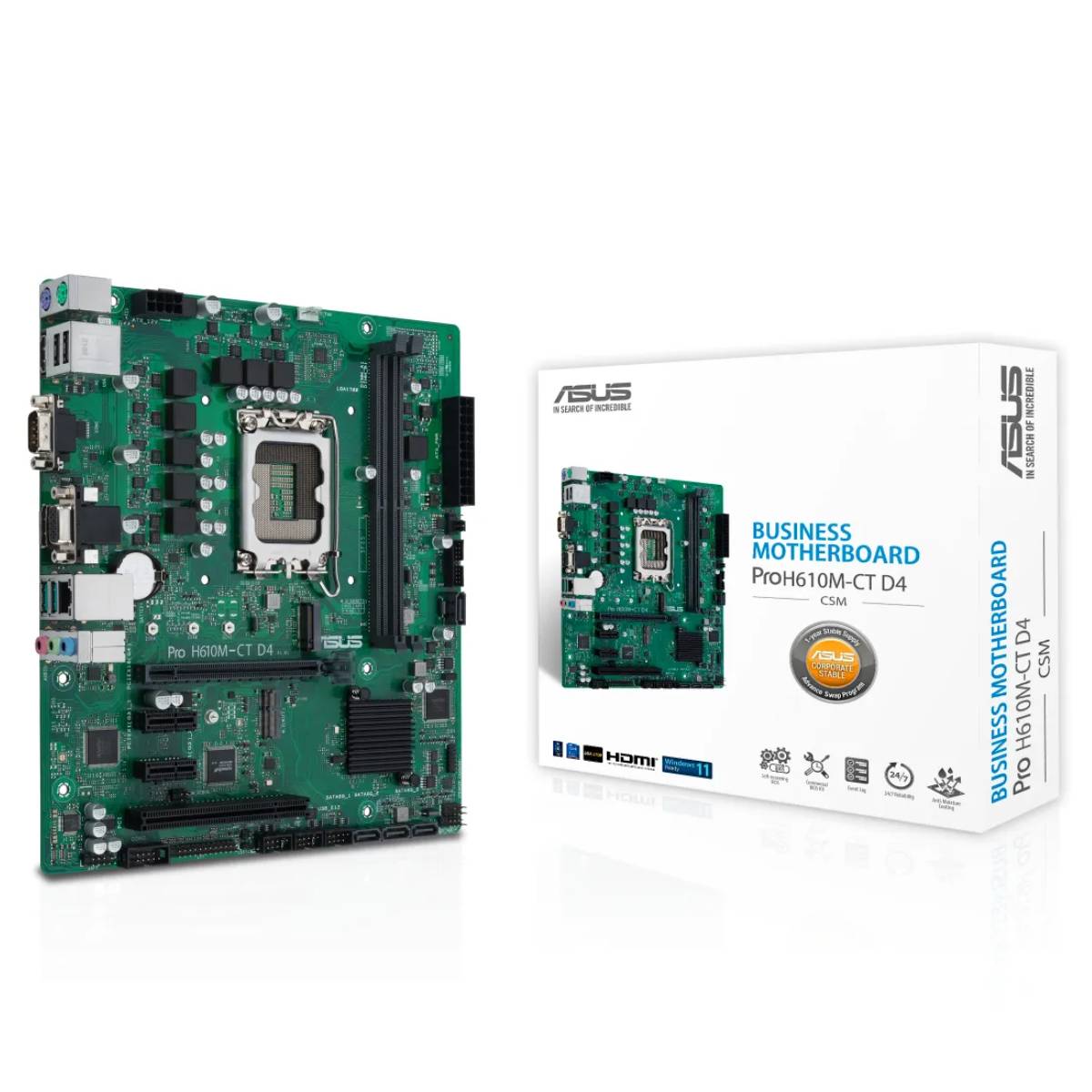 Placă de bază ASUS PRO H610M-C D4-CSM în Moldova - xstore.md photo