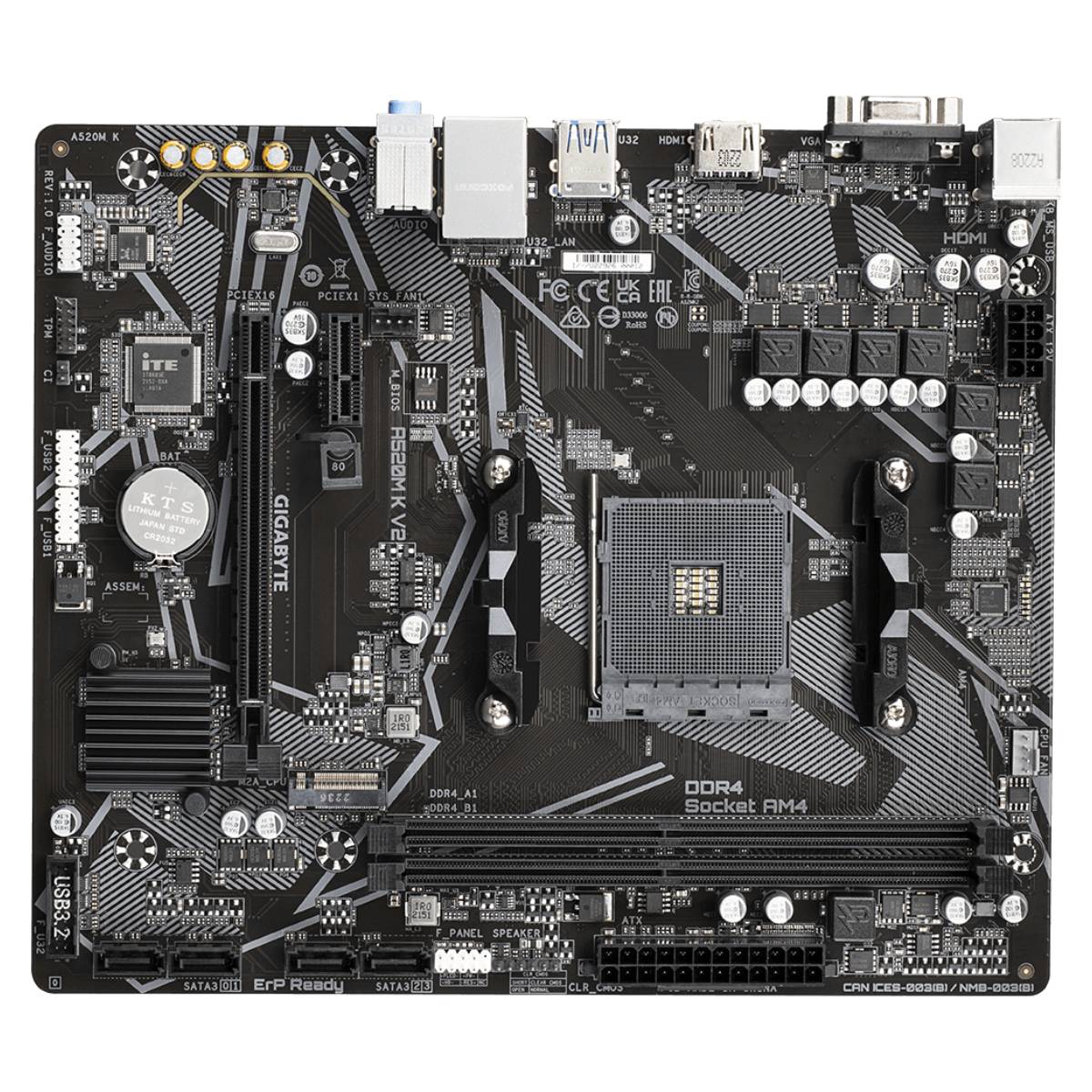 Placă de bază GIGABYTE A520M K V2 - xstore.md photo 2