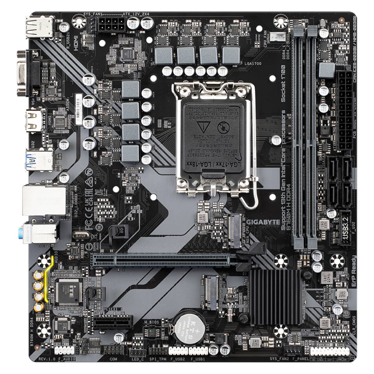 Материнская плата GIGABYTE B760M H DDR4 в Молдове - xstore.md photo 0