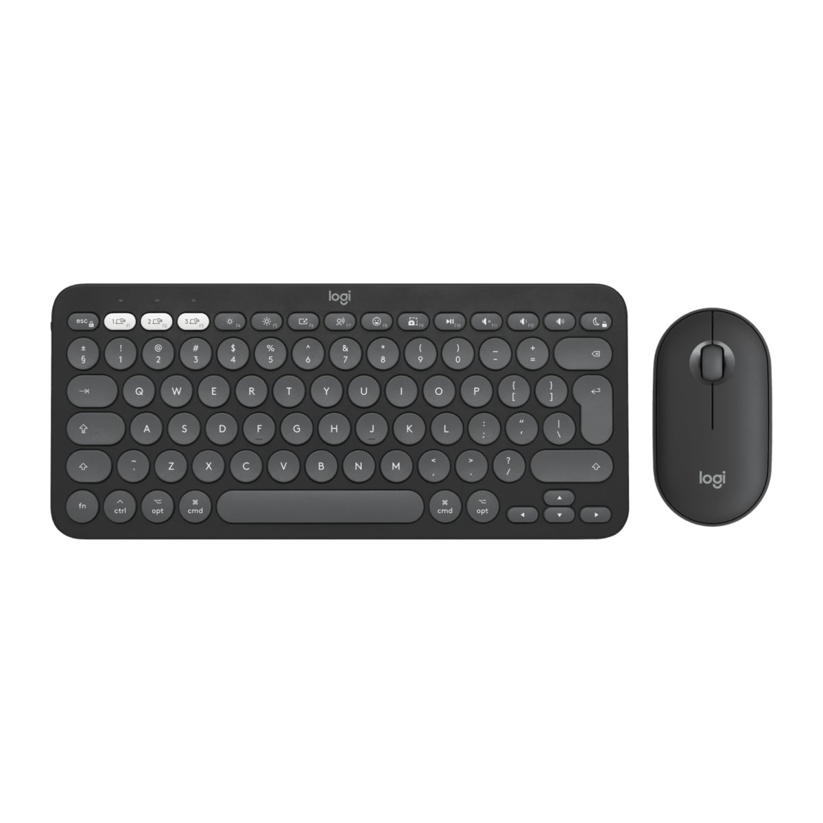 Tastatură fără fir + Mouse Logitech Pebble 2 Combo for Mac, Black în Moldova - xstore.md photo