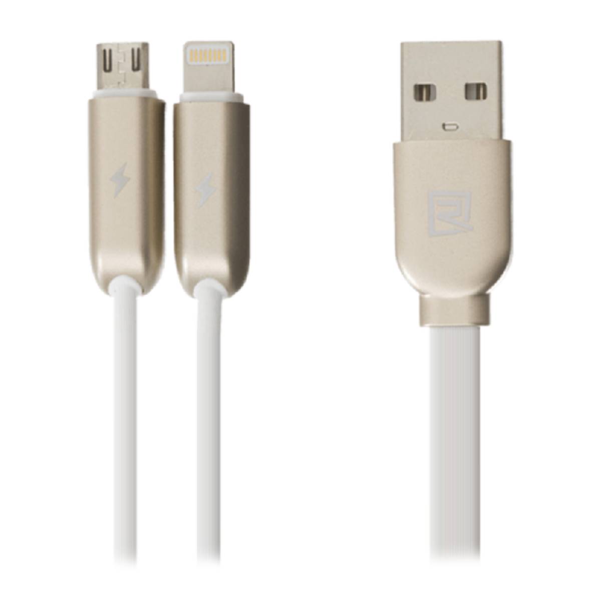 Cablu Remax RC-025t Type-A to Lightning / Micro-USB, 1m - xstore.md photo