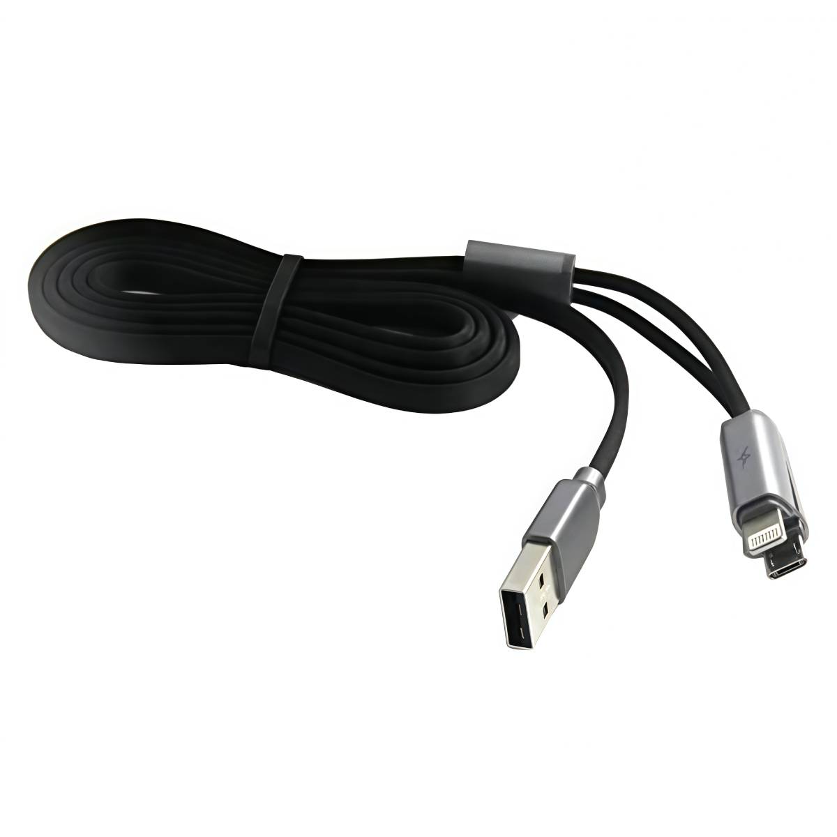 Cablu Remax RC-025t Type-A to Lightning / Micro-USB, 1m - xstore.md photo