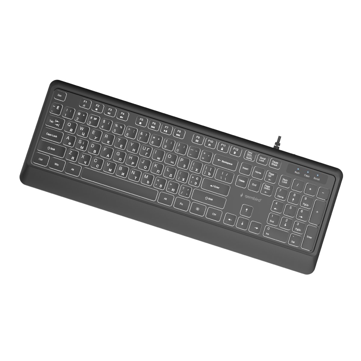 Tastatură Gembird KB-UML-04-CYRL, Black în Moldova - xstore.md photo 1