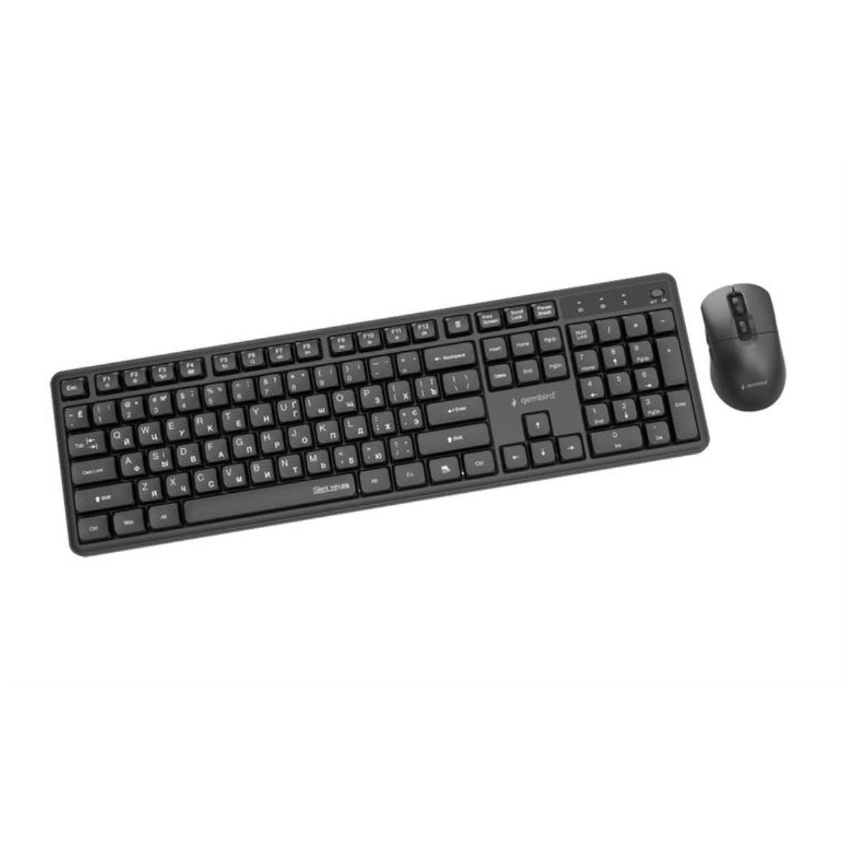 Tastatură fără fir și Mouse Gembird KBS-WMS-01-CYRL, Black în Moldova - xstore.md photo 0