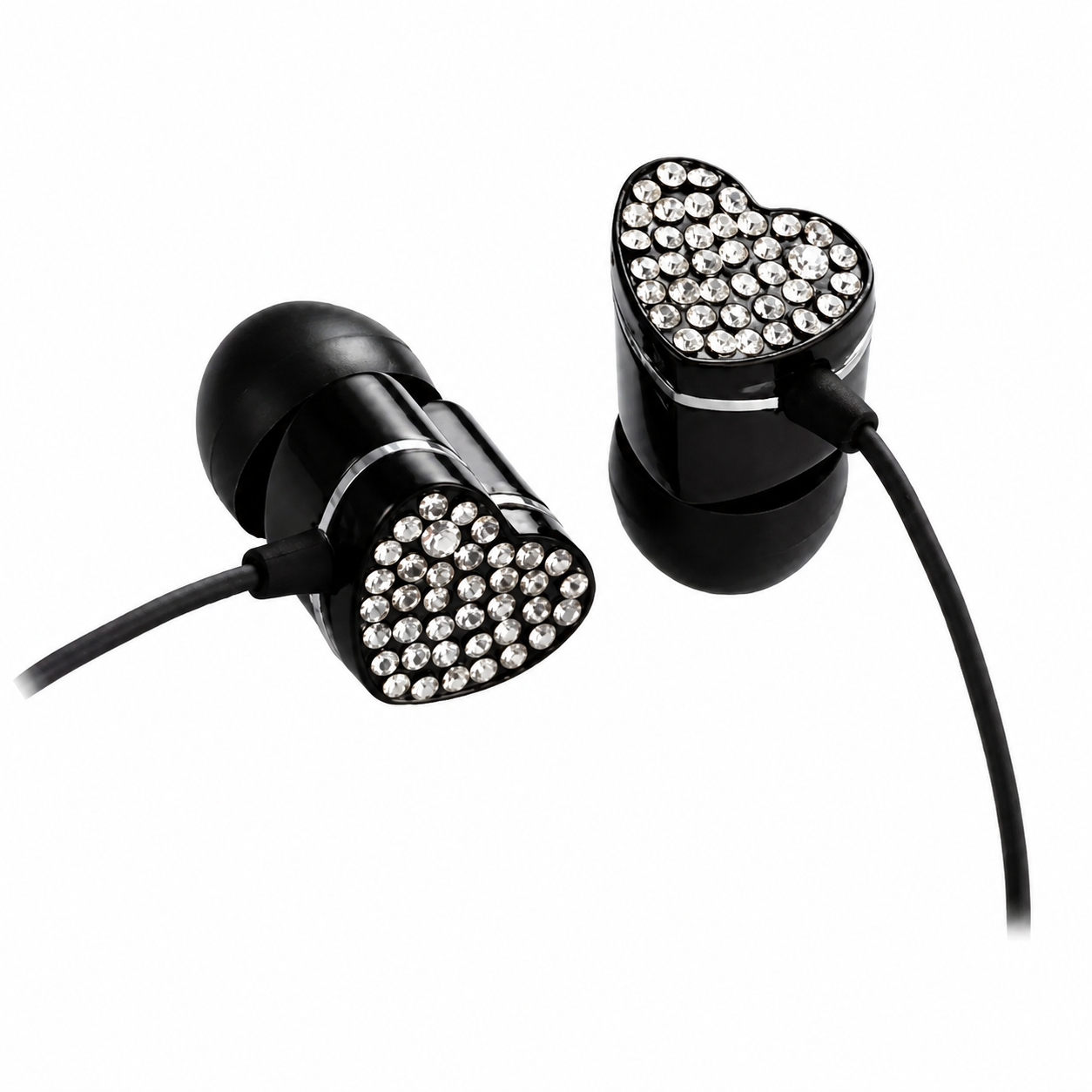 Căști ELECOM Heart Gem Drops, Black în Moldova - xstore.md photo