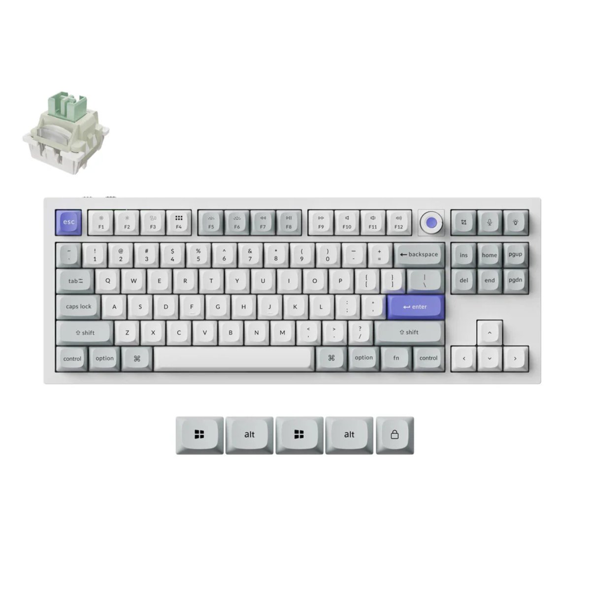 Клавиатура Keychron Q3 HE 8K, White - xstore.md photo