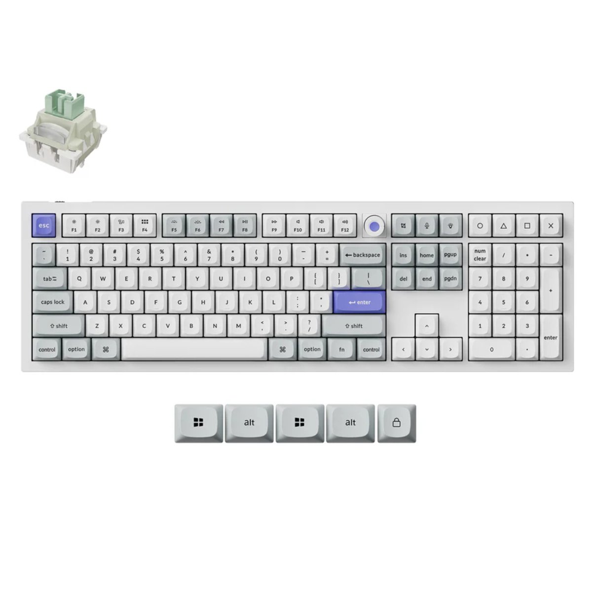 Tastatură Keychron Q6 HE 8K, White - xstore.md photo