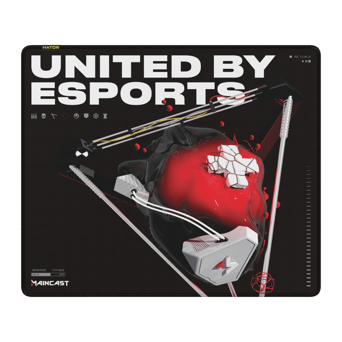 Коврик для мышки HATOR Tonn eSport Maincast Edition, Black в Молдове - xstore.md photo