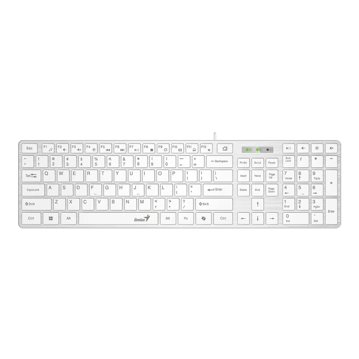 Tastatură Genius SlimStar 126, White în Moldova - xstore.md photo