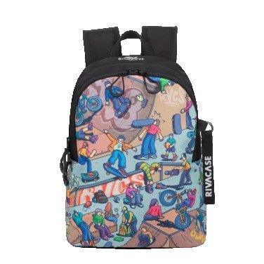 12.9❞ Rucsac pentru laptop Rivacase 5420 Skaters, Black - xstore.md