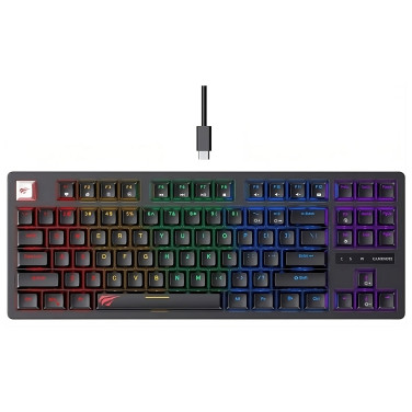 Tastatură Havit KB892L, Black - xstore.md