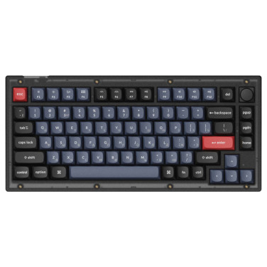 Клавиатура Keychron V1 QMK/VIA, Frosted Black - xstore.md