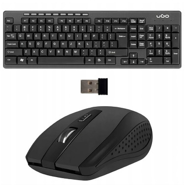 Tastatură fără fir + Mouse UGO ETNA CW110, Black - xstore.md