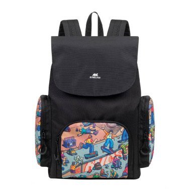 15.6❞ Rucsac pentru laptop Rivacase 5425 ❞Skaters❞, Black - xstore.md