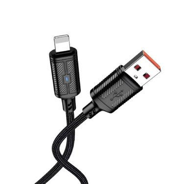 Cablu Jokade Intelligent Power-off JA049 Type-A to Lightning, 1.2m, Black - xstore.md